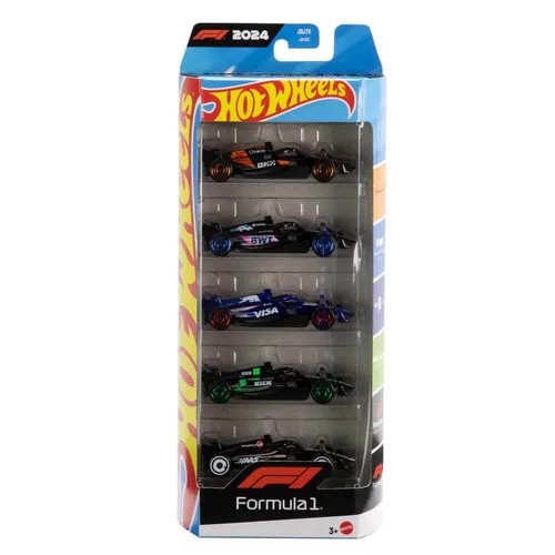 Mattel Hot Wheels 5-Pack Race Team, Set Of 5 Formula 1-Themed 1:64 Scale Die-Cast Toy Cars Mattel Hot Wheels 5-Pack Race Team, Set Of 5 Formula 1-Themed 1:64 Scale Die-Cast Toy Cars