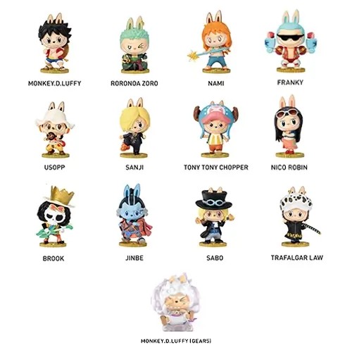 Pop Mart The Monsters x One Piece Series Figures (Blind Box) CDU12PCS Pop Mart The Monsters x One Piece Series Figures (Blind Box) CDU12PCS